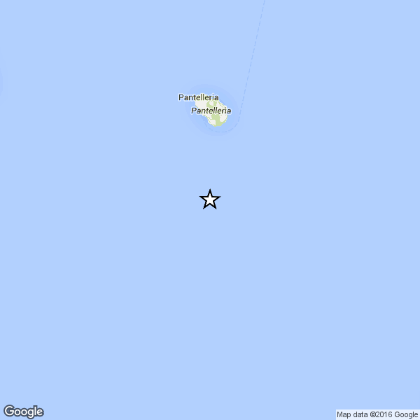 Forte terremoto in mare, nel Canale di Sicilia, nei pressi di Pantelleria
