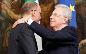 Letta incontra Scelta Civica  Parla di Europa ed ignora vicenda Berlusconi  Monti: in Italia ci sono le leggi e si applicano