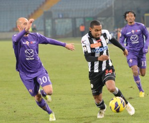 Udinese con il 2 a 1 del Friuli supera la Fiorentina nell’andata della prima semifinale di Coppa Italia