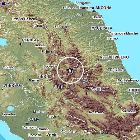 Terremoto di magnitudo 3.5 registrato in Umbria
