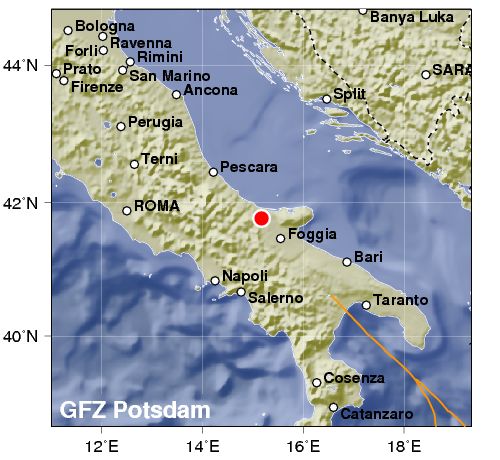 Serie di scosse di terremoto nel Gargano: fino a 4,1 gradi Richter. Terrore a Cipro