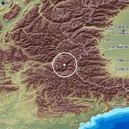 Terremoto nelle Alpi Cozie tra Francia e Italia