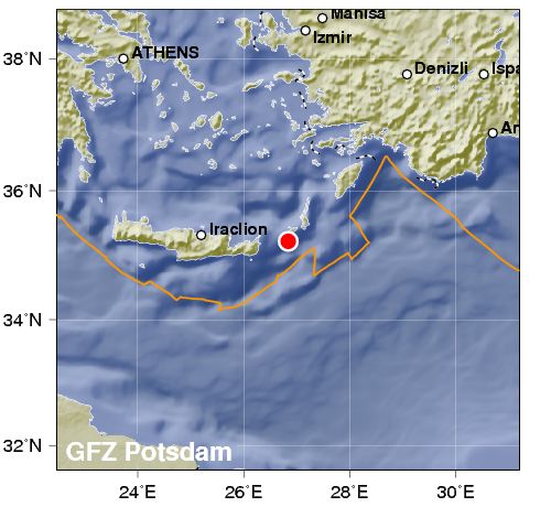 Continuano forti scosse di terremoto a Creta