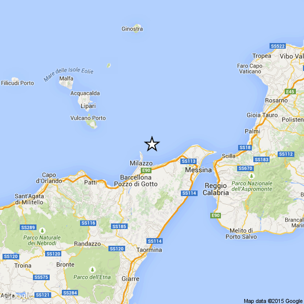 Terremoto di magnitudo 3.1 in Sicilia nei pressi di Messina