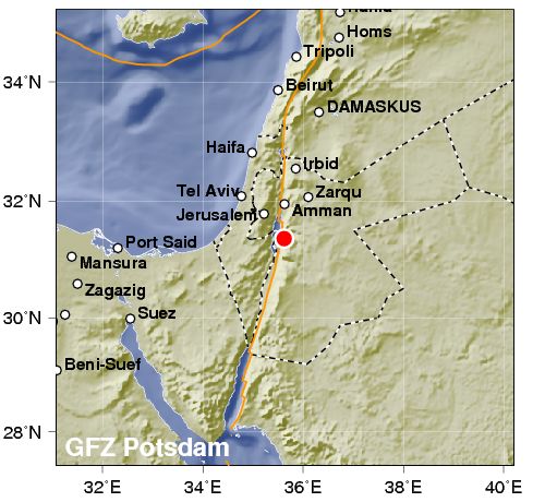 Terremoto nel Mar Morto al confine tra Israele e Giordania