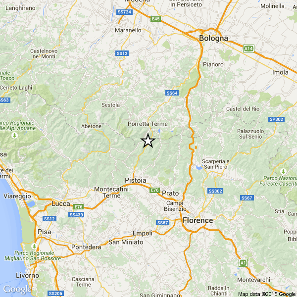 Terremoto 4.2 tra Emilia e Toscana. Stamattina 3.1 nella stessa zona