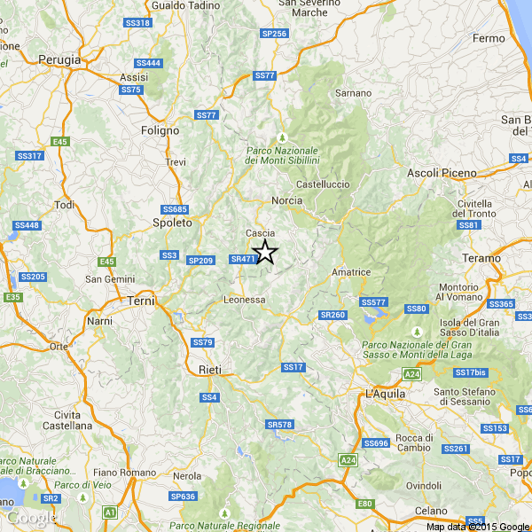 Scossa di terremoto d’intensità 3 avvertita nel reatino e in Umbria