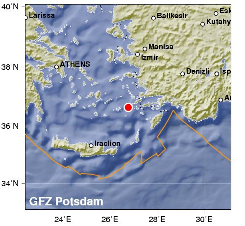 Grecia: terremoto 5.1 nel Dodecanneso