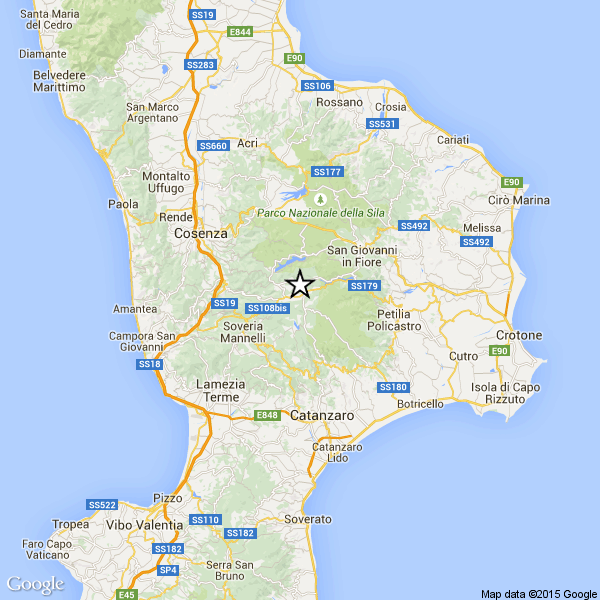 Calabria: serie di scosse. La più forte sulla Sila, con intensità 4.0
