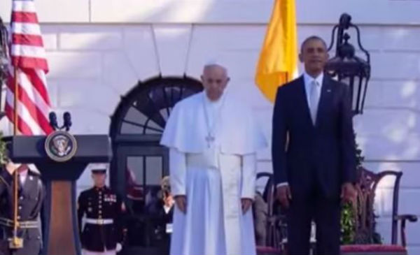 Obama accoglie Francesco alla Casa Bianca: Papa della speranza