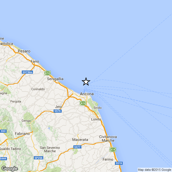 Terremoto in mare di fronte ad Ancona