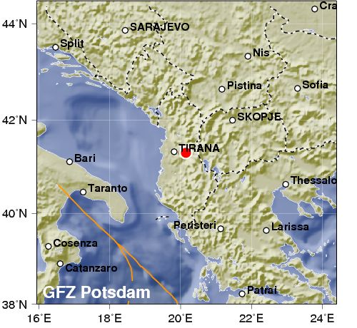 Forte terremoto in Albania. Avvertito anche in Puglia