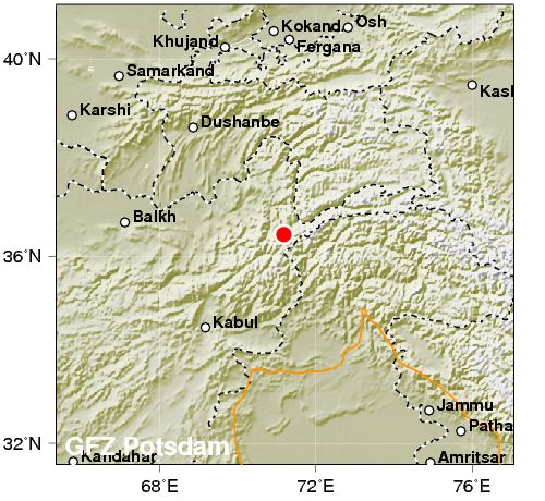 Violento terremoto in Afghanistan avvertito in Pakistan e India