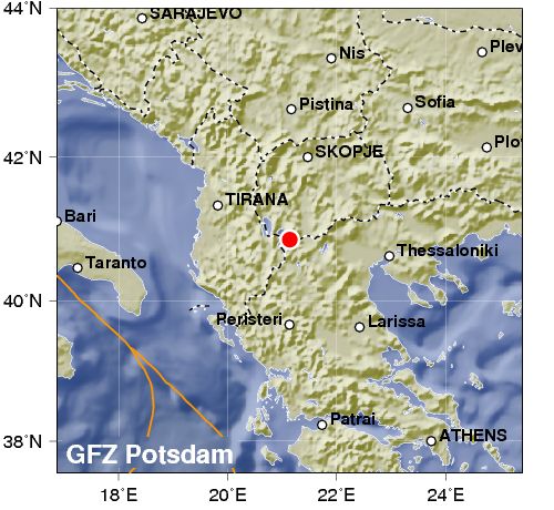 Forte terremoto in Grecia. Al confine con Albania e Macedonia