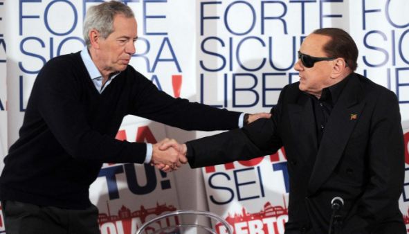 Roma: saluta Bertolaso, Berlusconi con Marchini. La Raggi si dice pronta per il Campidoglio