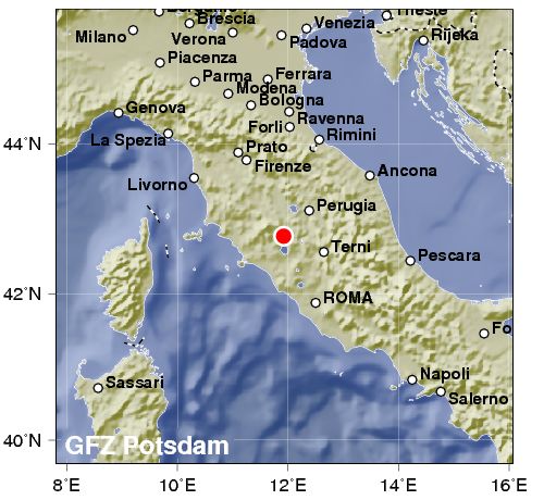 Terni: paura per forte terremoto tra Umbria e Lazio