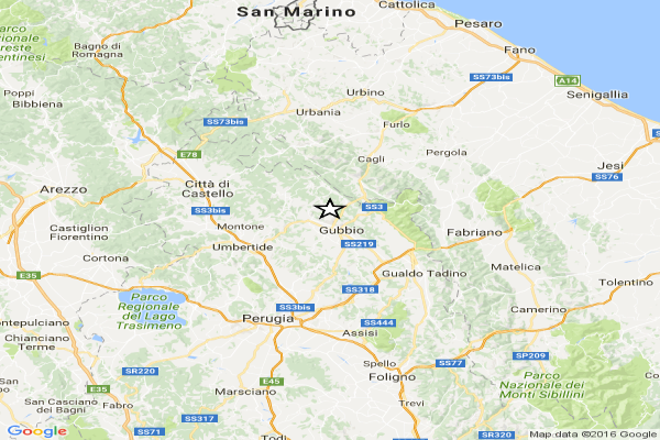 Continuano le scosse di terremoto a Gubbio