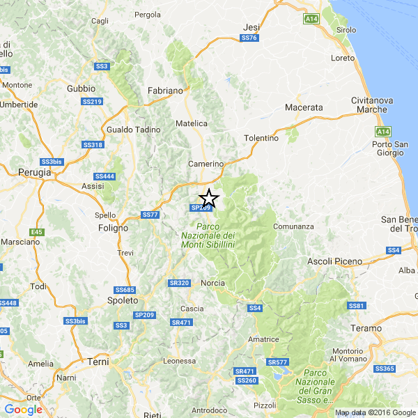 Nuovo forte terremoto a Macerata