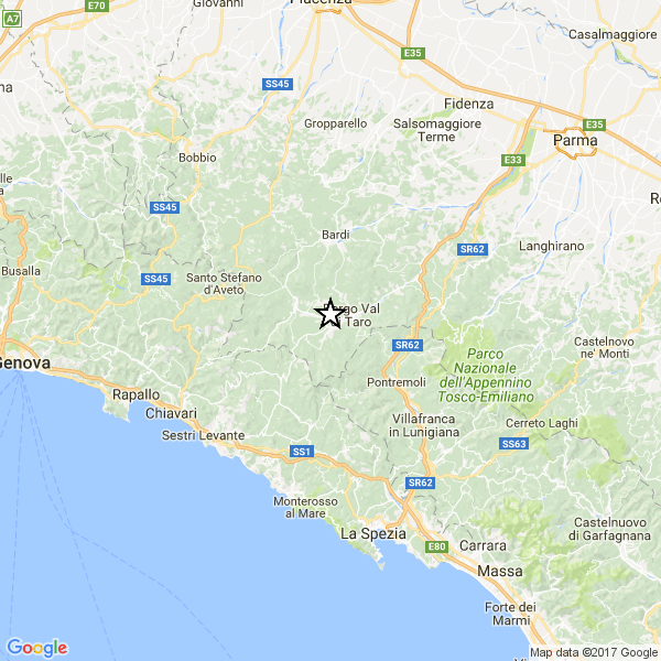 Terremoto: nella notte a Parma, nella Val di Taro. Serie di scosse a Spoleto