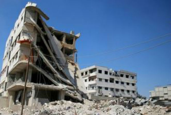 Effetti dei bombardamenti su Ghouta - Damasco