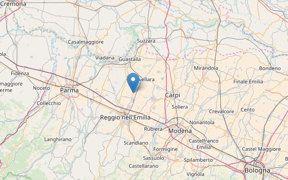 Terremoto nella notte a Reggio Emilia. 3.7